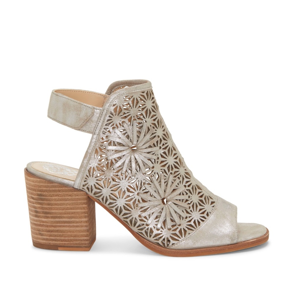 Vince Camuto Kalison Open Toe‎ Stacked Heel Sandal Size 9.5